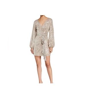 LIKELY Size 2 Gold Sequins Mini Dress